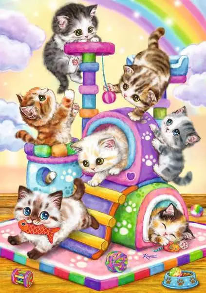 Playful Purr Babies - Children's Puzzle, 35 Pieces