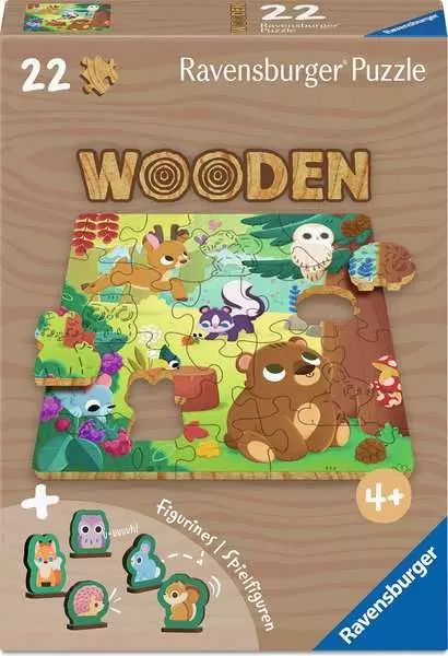 Forest Animals - Wooden Puzzles, 22 Pieces