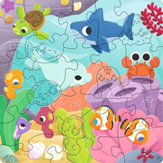 Sea Animals - Wooden Puzzles, 22 Pieces