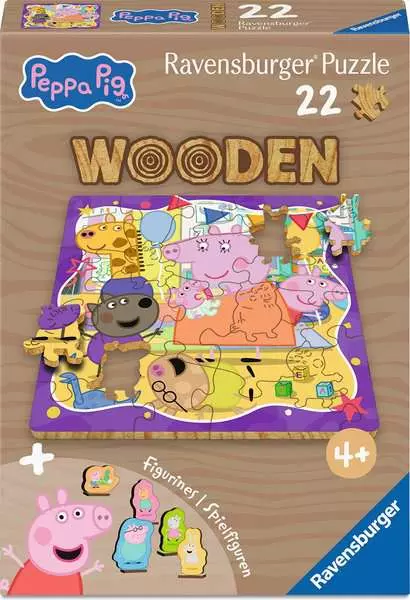 Peppa Pig - Wooden Puzzles, 22 Pieces