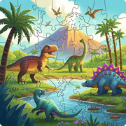 Dinosaurs - Wooden Puzzles, 44 Pieces