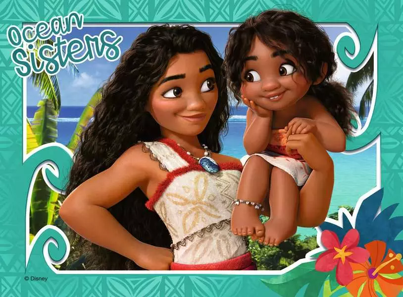Moana 2 (12, 16, 20, & 24 Pieces) - 4 Jigsaw Puzzles - Children's Puzzle