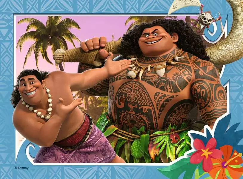 Moana 2 (12, 16, 20, & 24 Pieces) - 4 Jigsaw Puzzles - Children's Puzzle