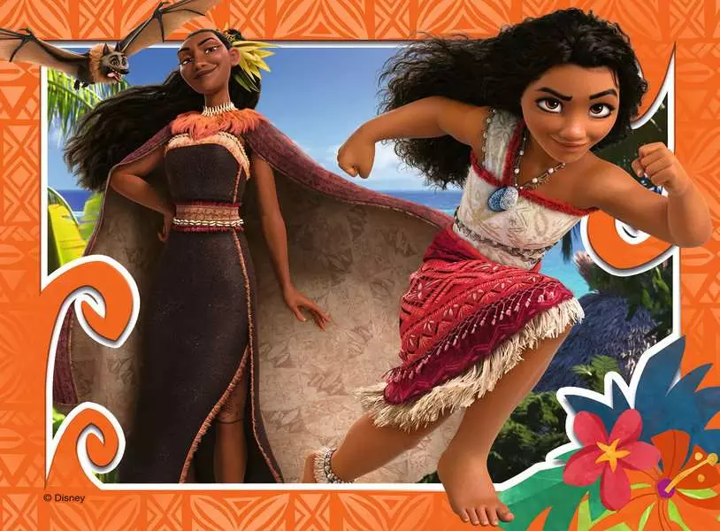 Moana 2 (12, 16, 20, & 24 Pieces) - 4 Jigsaw Puzzles - Children's Puzzle