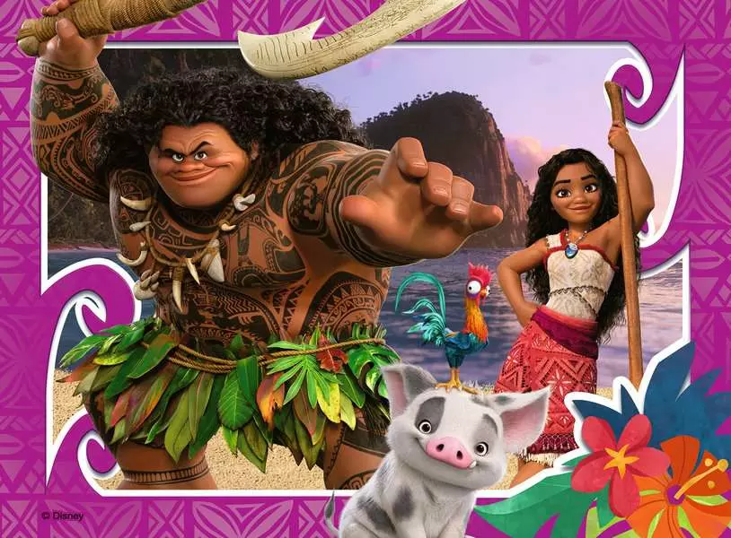 Moana 2 (12, 16, 20, & 24 Pieces) - 4 Jigsaw Puzzles - Children's Puzzle