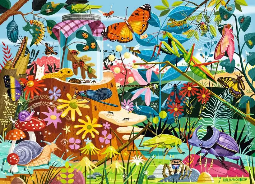 Backyard Bug World - Children's Puzzle, 60 Pieces