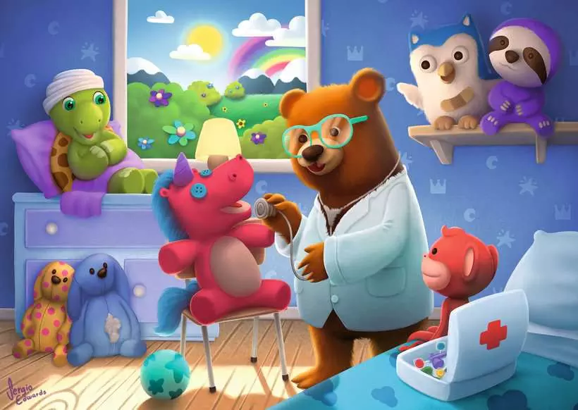 Stuffed Animal Hospital - Children's Puzzle, 35 Pieces
