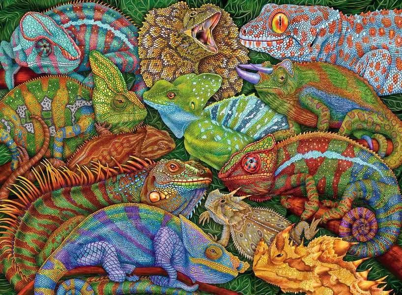 Riveting Reptiles - Children's Puzzle, 300 Pieces (XXL)