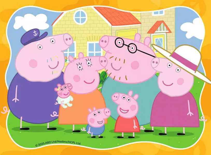 Peppa Pig (12, 16, 20, & 24 Pieces) - 4 Jigsaw Puzzles - Children's Puzzle
