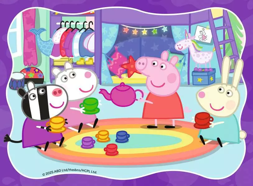 Peppa Pig (12, 16, 20, & 24 Pieces) - 4 Jigsaw Puzzles - Children's Puzzle