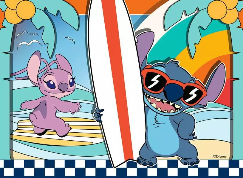 Disney: Sporty Stitch (12, 16, 20, & 24 Pieces) - 4 Jigsaw Puzzles - Children's Puzzle