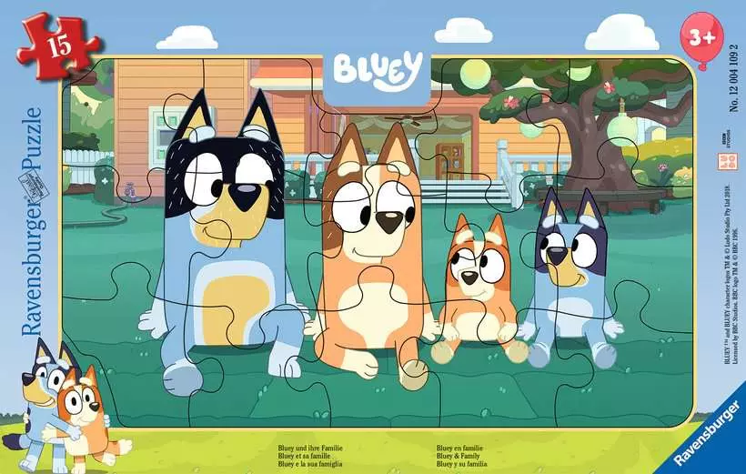 Bluey & Family - Frame Puzzle, 15 Pieces