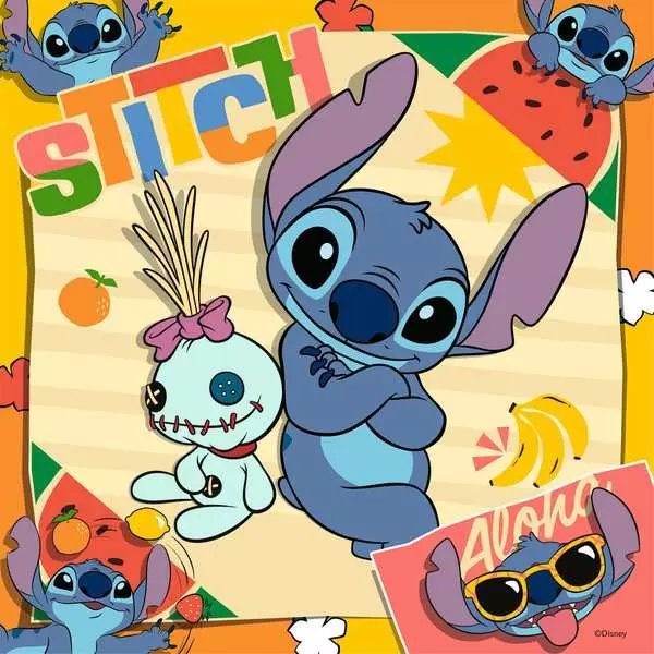 Disney Stitch: Aloha - Children's Puzzle, 3 Puzzles x 49 Pieces