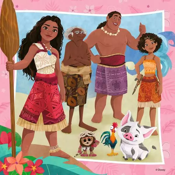 Moana 2: Off To New Adventures - Children's Puzzle, 3 Puzzles x 49 Pieces