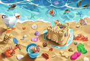 Fun at the Beach - Giant Floor Puzzle, 24 Pieces