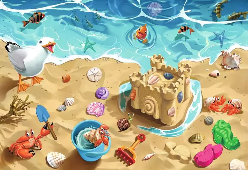 Fun at the Beach - Giant Floor Puzzle, 24 Pieces