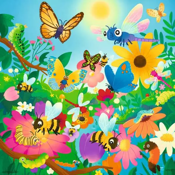 Bugs, Bugs, Bugs - Children's Puzzle, 3 Puzzles x 49 Pieces
