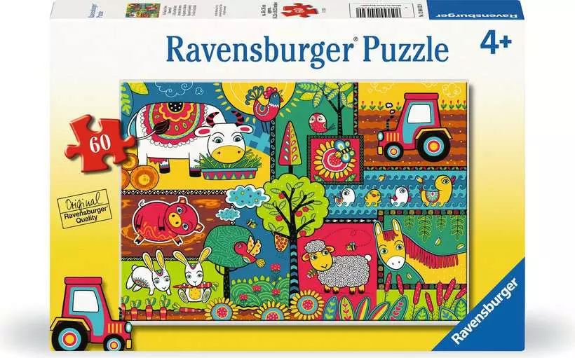 A Day at the Farm - Children's Puzzle, 60 Pieces