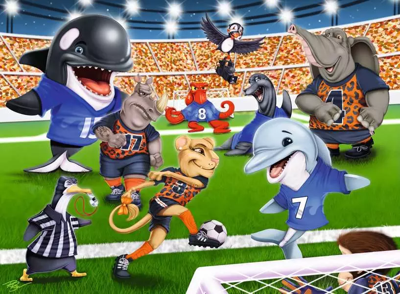 Soccer Field Flair - Children's Puzzle, 150 Pieces (XXL)