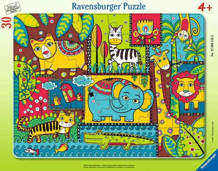 Jungle Animal Jumble - Frame Puzzle, 30 Pieces