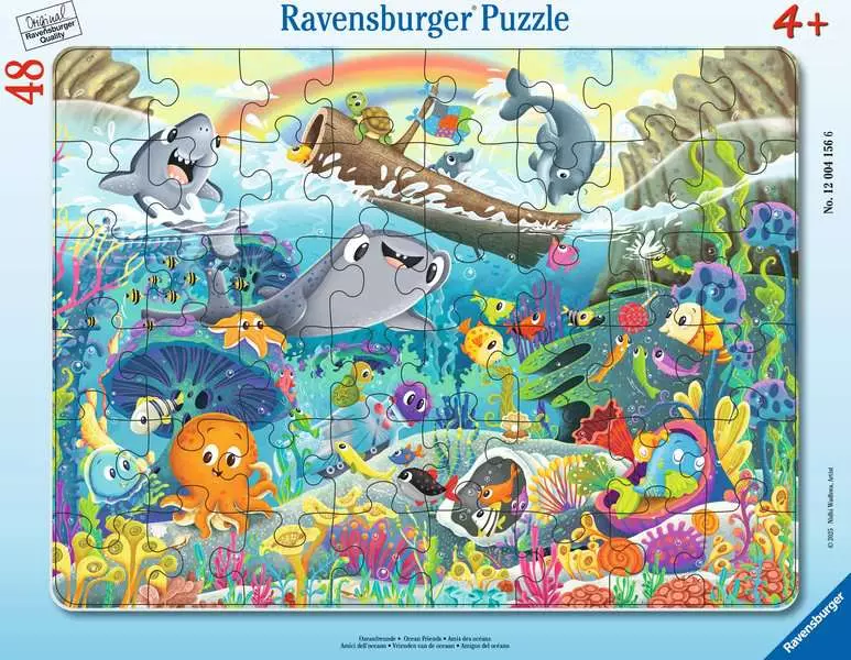 Ocean Friends - Frame Puzzle, 48 Pieces