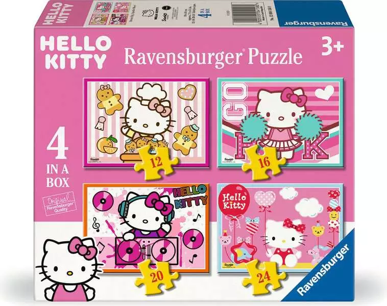 Hello Kitty: Dream Big and Sparkle More! (12, 16, 20, & 24 Pieces) - 4 Jigsaw Puzzles - Children's Puzzle