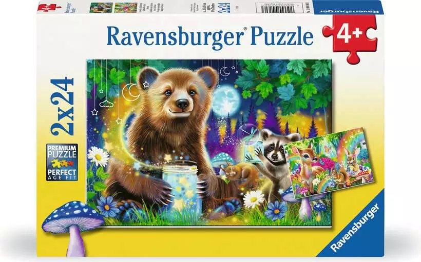 Lovable Woodland Friends - Children's Puzzle, 2 Puzzles x 24 Pieces