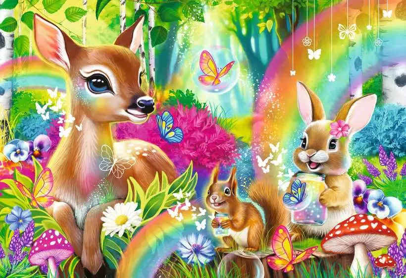 Lovable Woodland Friends - Children's Puzzle, 2 Puzzles x 24 Pieces