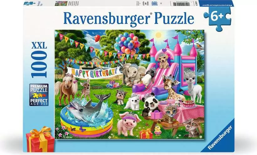 Tiara Birthday Party - Children's Puzzle, 100 Pieces (XXL)
