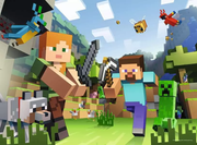 Minecraft: Steve and Alex - Children's Puzzle, 100 Pieces (XXL)