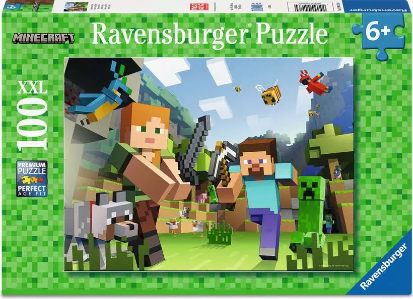 Minecraft: Steve and Alex - Children's Puzzle, 100 Pieces (XXL)