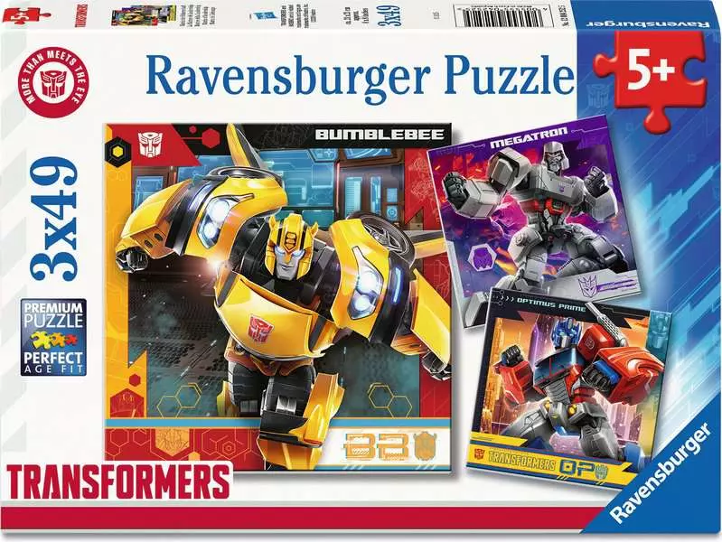 Transformers: Matrix of Leadership - Children's Puzzle, 3 Puzzles x 49 Pieces