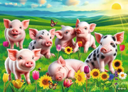 Precious Piglets - Children's Puzzle, 60 Pieces