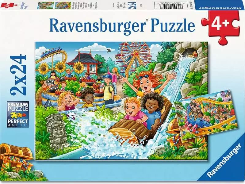 Amusement Park - Children's Puzzle, 2 Puzzles x 24 Pieces