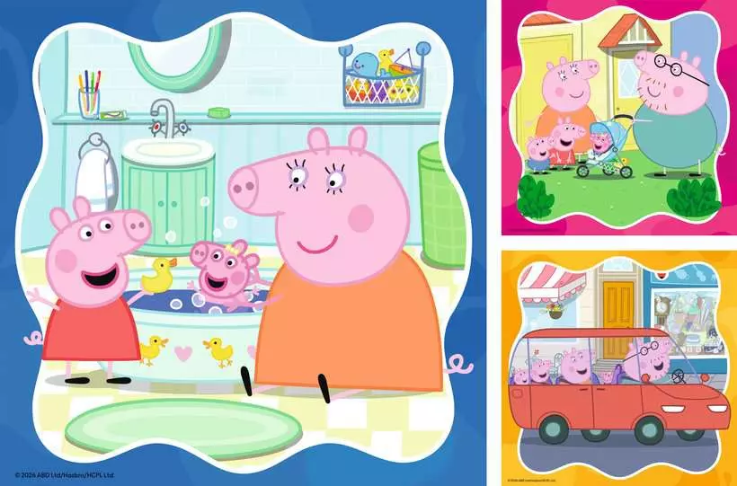 Peppa Pig: Family Firsts! - Children's Puzzle, 3 Puzzles x 49 Pieces