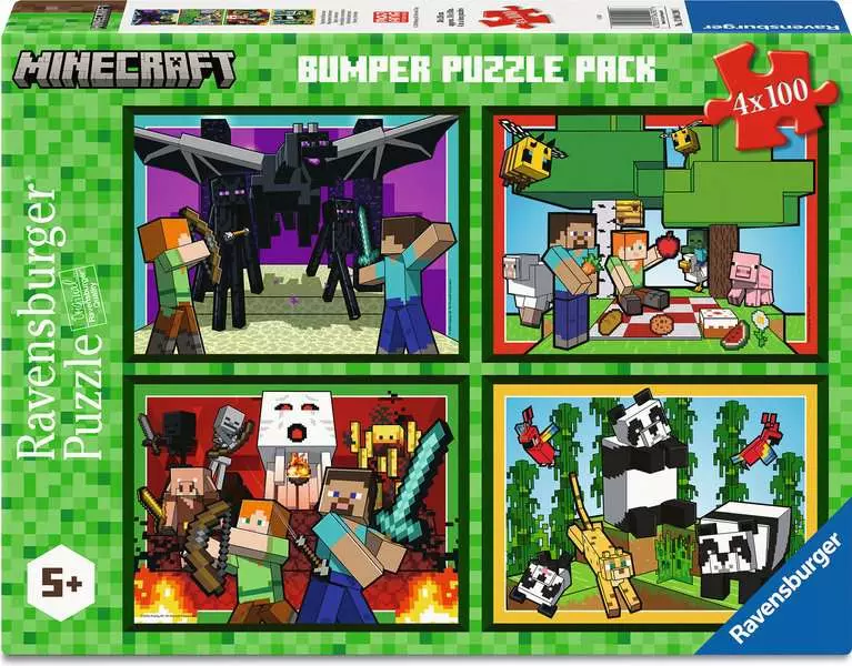 Realms & Adventures - Children's Puzzle, 4 Puzzles x 100 Pieces
