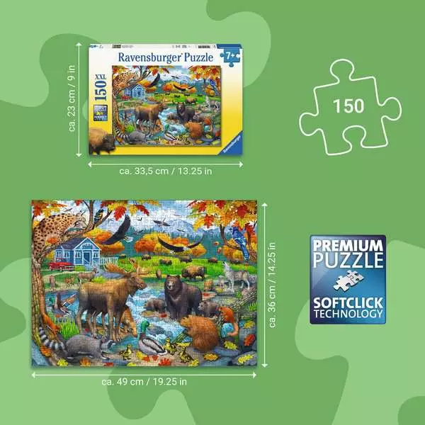 Wildlife Gathering - Children's Puzzle, 150 Pieces (XXL)