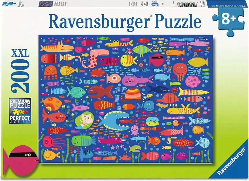 Funny Fish Friends - Children's Puzzle, 200 Pieces (XXL)