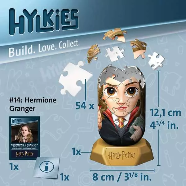 Hylkies Harry Potter: Hermione Granger Collectible Figure - Construction Game, 54 Pieces