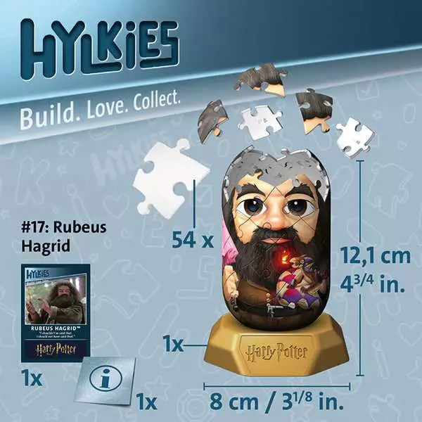 Hylkies Harry Potter: Hagrid Collectible Figure - Construction Game, 54 Pieces