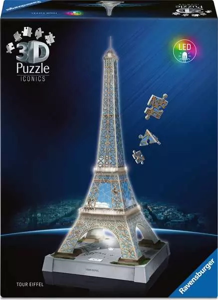 Iconics: Eiffel Tower with Light - Construction Game, 216 Pieces