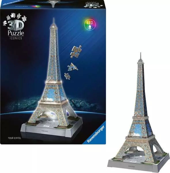 Iconics: Eiffel Tower with Light - Construction Game, 216 Pieces