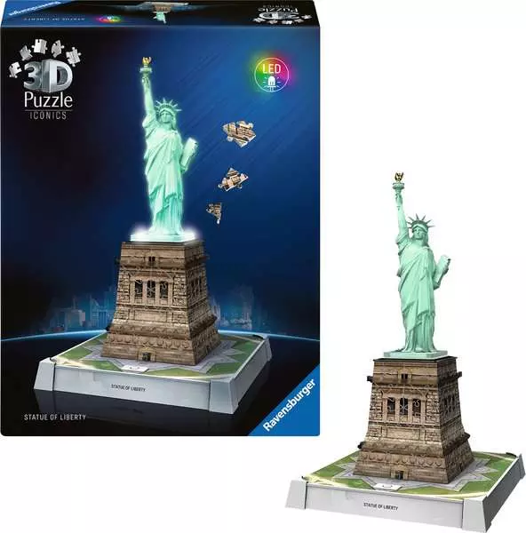 Iconics: Statue of Liberty with Light - Construction Game, 108 Pieces