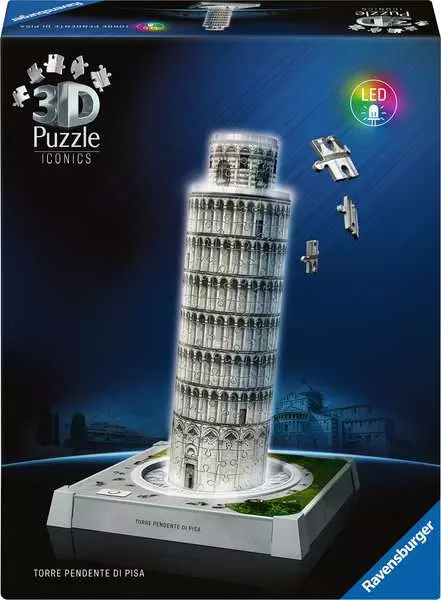 Iconics: Leaning Tower of Pisa with Light - Construction Game, 216 Pieces