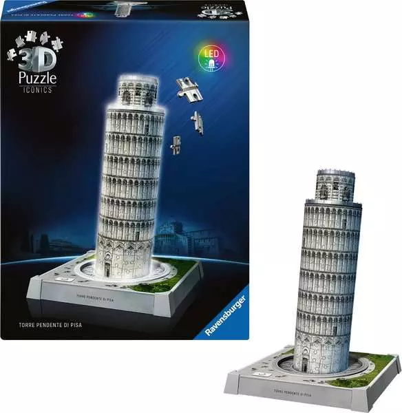 Iconics: Leaning Tower of Pisa with Light - Construction Game, 216 Pieces