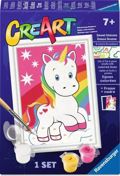 CreArt: Sweet Unicorn - Painting By Numbers, 3 x 5
