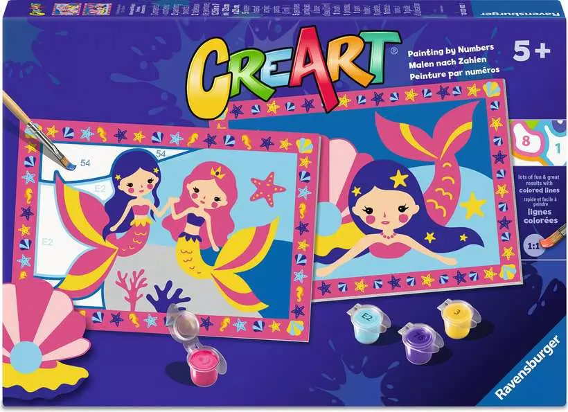 CreArt Junior: Enchanting Mermaids - Painting By Numbers