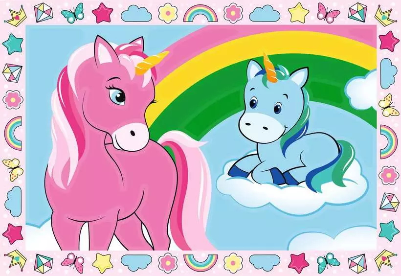CreArt Junior: Happy Unicorns - Painting By Numbers