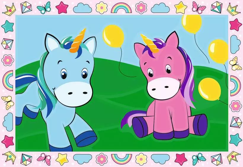 CreArt Junior: Happy Unicorns - Painting By Numbers