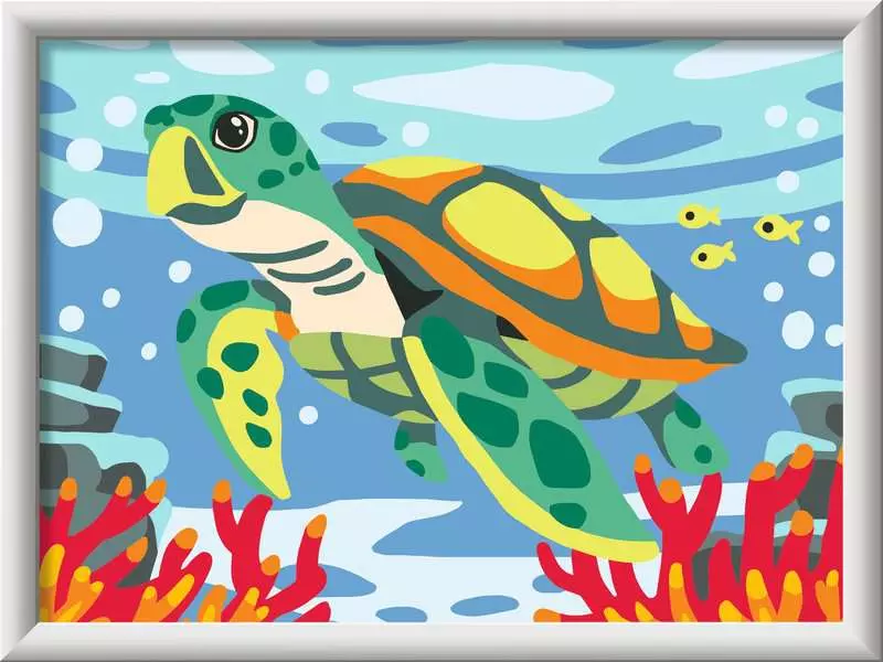 CreArt: Sea Turtle - Painting By Numbers, 7 x 10